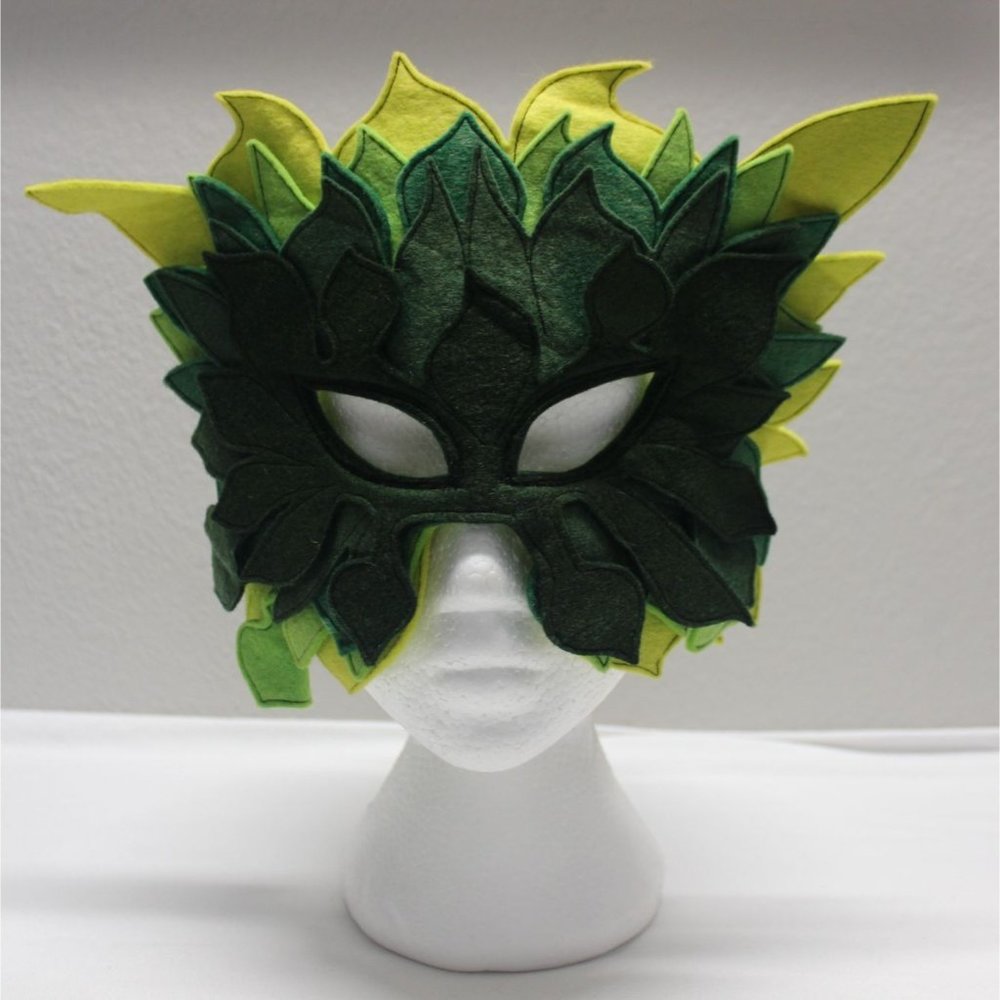 Vintage Mask Hysteria by Maureen Culligan felt carnival festival masquerade mask